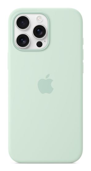 Image de Apple Coque en silicone avec MagSafe pour iPhone 16 Pro Max - Aigue-marine (MDGY4ZM/A)