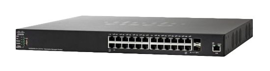 Image de Cisco Small Business SG350X-24P Switch - Noir (SG350X-24P-K9UK-RF)