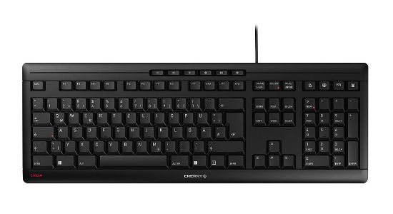 Image de CHERRY STREAM clavier maison/bureau USB QWERTY Portuguais Noir, Gris (JK-8500PO-2)