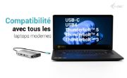 Image de i-tec USB-C Metal Nano 3x Display (DP, HDMI and VGA) Docking Station + Power Delivery 100 W (C31NANOTRIDOCKPD)
