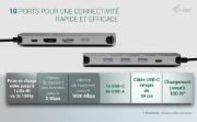 Image de i-tec USB-C Metal Nano 3x Display (DP, HDMI and VGA) Docking Station + Power Delivery 100 W (C31NANOTRIDOCKPD)