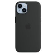 Image de Apple Coque en silicone avec MagSafe pour iPhone 14 - Minuit - Noir (MW5R3ZM/A)
