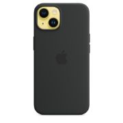 Image de Apple Coque en silicone avec MagSafe pour iPhone 14 - Minuit - Noir (MW5R3ZM/A)