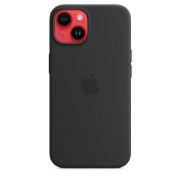 Image de Apple Coque en silicone avec MagSafe pour iPhone 14 - Minuit - Noir (MW5R3ZM/A)