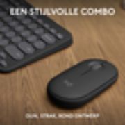 Image de Logitech Pebble 2 Combo clavier Souris incluse Universel RF sans fil + Bluetooth QWERTY US International Graphite (920-012239)