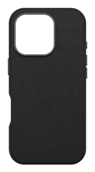 Image de OtterBox Symmetry Series Cactus Leather pour MagSafe pour iPhone 16 Pro, Noir Ash (77-96317)