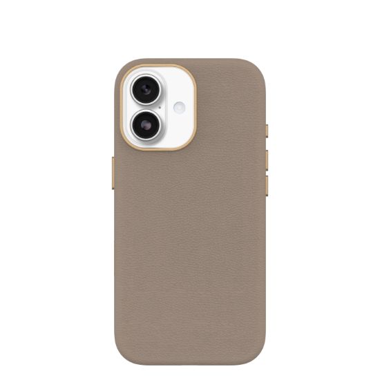 Image de OtterBox Symmetry Cactus Leather Series pour Apple iPhone 17, Cottonwood Glen - Gris clair (77-99025)