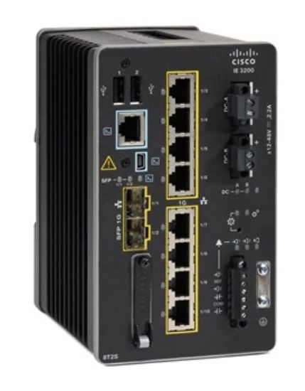 Image de Cisco Catalyst IE3200 w/ 8 GE Copper and 2 GE SFP, Fixed System, Network Essentials Switch - Noir (IE-3200-8T2S-E)
