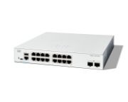 Image de Cisco Catalyst 1300-16T-2G Managed, 16 Port GE, 2x1GE SFP, Limited Lifetime Protection Switch - Blanc (C1300-16T-2G)