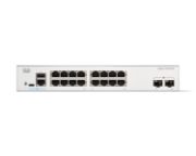 Image de Cisco Catalyst 1300-16T-2G Managed, 16 Port GE, 2x1GE SFP, Limited Lifetime Protection Switch - Blanc (C1300-16T-2G)