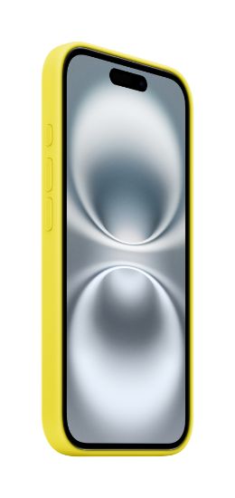Image de Apple Coque en silicone avec MagSafe pour iPhone 16 - Carambole - Jaune (MYY73ZM/A)