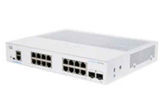 Image de Cisco Business 250, 16 10/100/1000 ports, 2 Gigabit SFP, EU Switch - Argent (CBS250-16T-2GUK-RF)