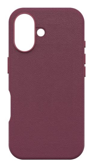 Image de OtterBox Symmetry Series Cactus Leather pour MagSafe pour iPhone 16, Maroon Bells - Rouge (77-96297)