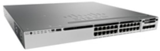Image de Cisco Catalyst Stackable 24 10/100/1000 Ethernet PoE+ ports, with 715WAC power supply 1 RU, LAN Base feature set (StackPower cables need to be purchased separately) Sw ... (WS-C3850-24P-L-RF)