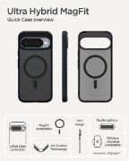 Image de Spigen Ultra Hybrid Metal Ring (MagFit), Pixel 10 Pro, PC/TPU, Frost Black - Noir,Translucide (ACS09703)