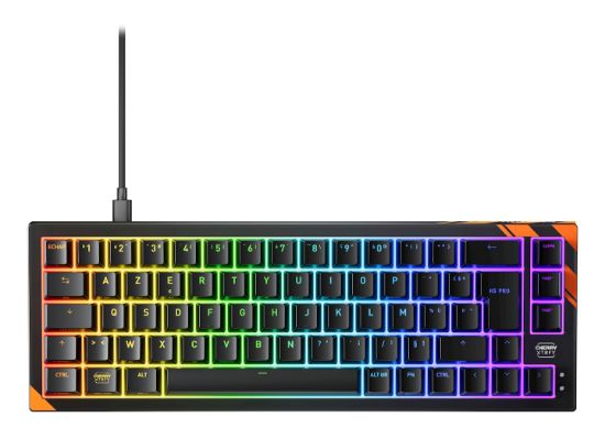 Image de CHERRY K5 PRO TMR COMPACT clavier Gaming USB AZERTY Français Noir, Orange (G8E-24200LACAFR-2)