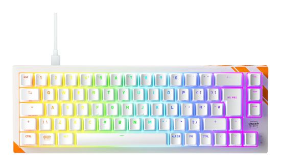 Image de CHERRY K5 PRO TMR COMPACT clavier Gaming USB QWERTY Anglais britannique Orange, Blanc (G8E-24200LACAGB-0)