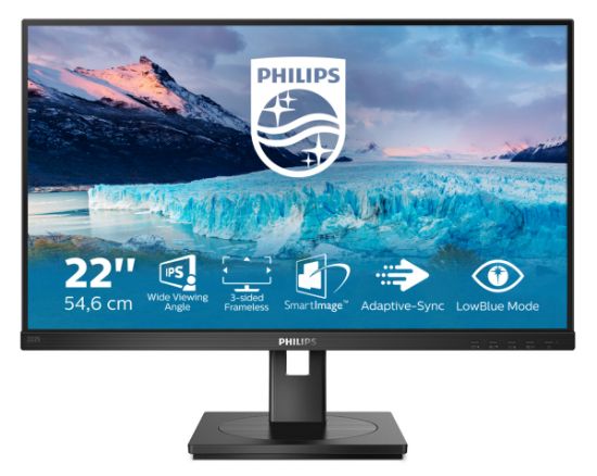 Image de Philips S Line écran plat de PC 54,6 cm (21.5") 1920 x 1080 pixels Full HD LCD Noir (222S1AE/00)
