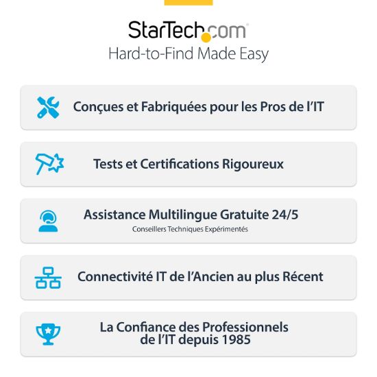 Image de StarTech.com Câble Ethernet CAT8 Blanc de 10m, RJ45 Snagless, 25G/40G, 2000MHz, 100W PoE++, S/FTP, Fil de Cuivre Pur 26AWG, LSZH, Cordon de Raccordement Réseau Blindé ... (NLWH-10M-CAT8-PATCH)