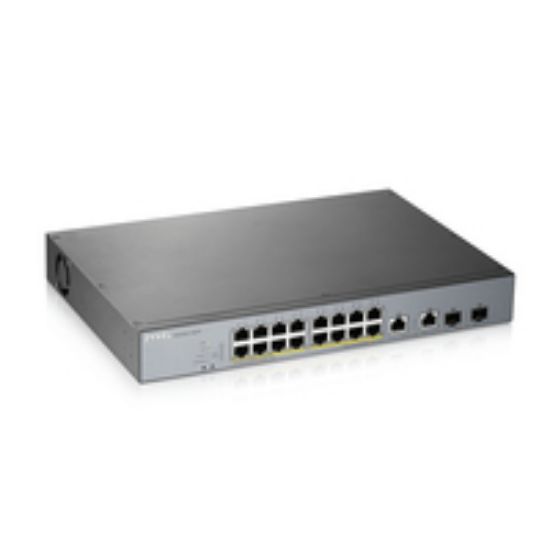 Image de Zyxel commutateur réseau Géré L2 Gigabit Ethernet (10/100/1000) Connexion Ethernet, supportant l'alimentation via ce port (PoE) Gris (GS1350-18HP-EU0101F)