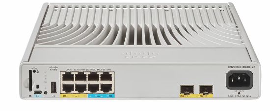 Image de Cisco Catalyst 9200CX 4-port mGig and 4-port 1G, 2x10G, UPOE, Network Essentials Switch - Gris (C9200CX-8UXG-2X-E)