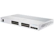 Image de Cisco Business 250, 24 10/100/1000 ports, 4 Gigabit SFP, EU Switch - Argent (CBS250-24T-4GUK-RF)