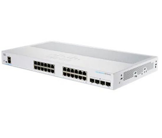 Image de Cisco Business 250, 24 10/100/1000 ports, 4 Gigabit SFP, EU Switch - Argent (CBS250-24T-4GUK-RF)