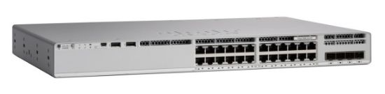 Image de Cisco Catalyst 9200L 24-port 8xmGig, 16x1G, 4x10G, PoE+, Network Advantage Switch - Gris (C9200L-24PXG-4X-A)