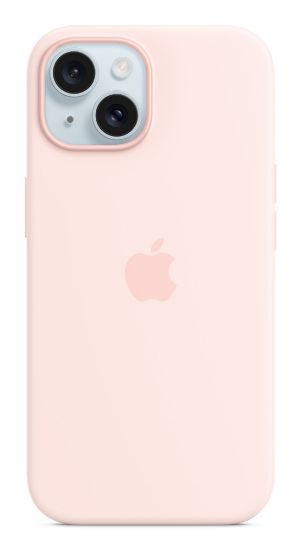 Image de Apple Coque en silicone avec MagSafe pour iPhone 15 - Rose pâle (MXPH3ZM/A)