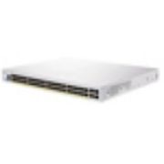 Image de Cisco Business 250, 48 10/100/1000 PoE+ ports with 370W power budget, 4 10 Gigabit SFP+, EU Switch - Argent (CBS250-48P-4XUK-RF)