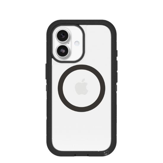 Image de OtterBox Defender Pro XT Clear Series pour Apple iPhone 17, transparente/noir - Noir,Transparent (77-98480)