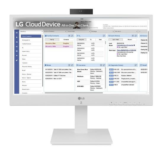 Image de LG PC tout en un/station de travail Intel® Pentium® N6005 60,5 cm (23.8") 1920 x 1080 pixels All-in-One thin client 8 Go DDR4-SDRAM 256 Go SSD Blanc (24CR671N-2P)