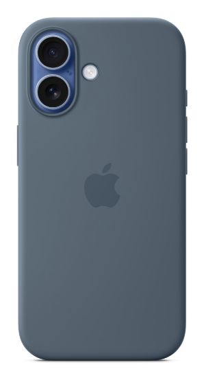 Image de Apple Coque en silicone avec MagSafe pour iPhone 17 - Bleu maritime (MGEW4ZM/A)
