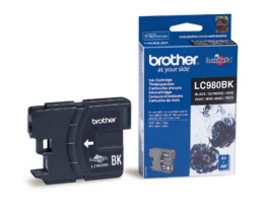 Image de Brother LC980BK cartouche d'encre 1 pièce(s) Original Rendement standard Noir (LC-980BKBPRF)