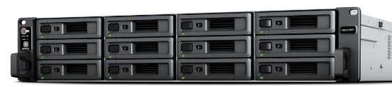 Image de Synology RackStation 12 x 3.5" / 2.5" SATA HDD / SSD, AMD Ryzen V1780B, 8 GB DDR4 ECC UDIMM, 10GbE Serveur de stockage de données - Noir,Gris (RS2423+)