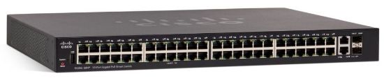 Image de Cisco 48x 10/100/1000 PoE+ ports with 375W power budget, 2x Gigabit copper/SFP combo ports, 4.82kg Switch - Noir (SG250-50P-K9-EU-RF)