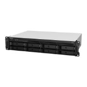 Image de Synology RackStation 2U, AMD Ryzen V1500B (4x 2.2GHz), 4Go DDR4, 8x 2.5"/3.5" SATA, 4x RJ-45, 2x USB 3.2 Gen 1, 1x eSATA, 250W Serveur de stockage de données - Noir (RS1221+)