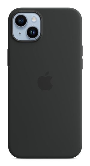 Image de Apple Coque en silicone avec MagSafe pour iPhone 14 Plus - Minuit - Noir (MW4Y3ZM/A)