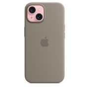 Image de Apple Coque en silicone avec MagSafe pour iPhone 15 - Argile - Taupe (MXPG3ZM/A)