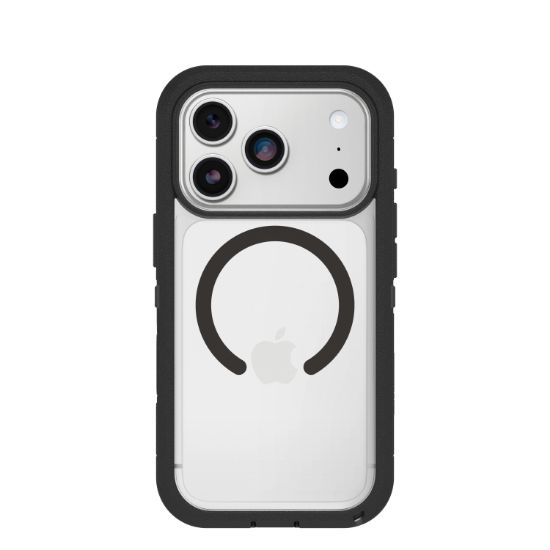 Image de OtterBox Defender Pro XT Clear Series pour Apple iPhone 17 Pro, transparente/noir - produits livrés sans emballage - Noir,Transparent (77-98518)