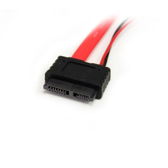 Image de StarTech.com Câble adaptateur 90 cm Slimline SATA vers SATA avec alimentation LP4 (SLSATAF36)