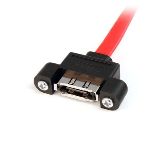 Image de StarTech.com Câble eSATA à montage sur panneau 30 cm - F/M (ESATAPNLFM1)