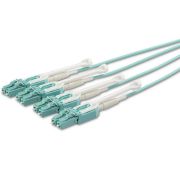 Image de StarTech.com Câble Fibre Optique Multimode OM3 de 2m MTP(F)/PC vers 4x LC/PC Duplex Breakout, OFNP, 8F Type-A, 50/125µm LOMMF, réseaux 40G, Faible Perte d'Insertion, Cordon de ... (MPO8LCPL2M)