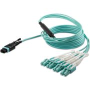 Image de StarTech.com Câble Fibre Optique Multimode OM3 de 2m MTP(F)/PC vers 4x LC/PC Duplex Breakout, OFNP, 8F Type-A, 50/125µm LOMMF, réseaux 40G, Faible Perte d'Insertion, Cordon de ... (MPO8LCPL2M)