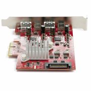 Image de StarTech.com Carte PCI Express USB 4 Ports - Carte d'Extension PCIe USB 10Gbps avec 2 Controlleurs - 2x USB-C & 2x USB-A (USB 3.2 Gen 2) - Carte PCI-e USB/USB-C - Full Pro ... (PEXUSB312A2C2V)