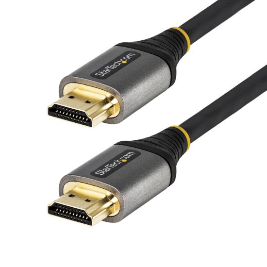 Image de StarTech.com Câble HDMI 2.1 8K de 4m - Câble HDMI Ultra Haut Débit Certifié 48Gbps - 8K 60Hz/4K 120Hz HDR10+ eARC - Cordon HDMI Ultra HD 8K - Écran/TV/Affichage - Gaine flexibl ... (HDMM21V4M)