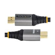 Image de StarTech.com Câble HDMI 2.1 8K de 4m - Câble HDMI Ultra Haut Débit Certifié 48Gbps - 8K 60Hz/4K 120Hz HDR10+ eARC - Cordon HDMI Ultra HD 8K - Écran/TV/Affichage - Gaine flexibl ... (HDMM21V4M)