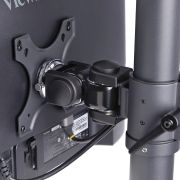 Image de StarTech.com Support de Bureau pour 2 Moniteurs Empilés Verticalement, Double 49", Poids total 32kg, Pince en C, Support pour 2 Écrans, Système VESA à Dégagement Rapi ... (H2MPV-MONITOR-MOUNT)