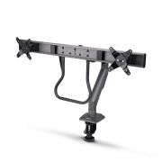 Image de StarTech.com Bras pour Double Moniteur avec Barre Transversale, Écrans Jusqu'à 27", VESA 75x75/100x100, Max 15kg, Pince en C, Entièrement Articulé, Ressort Mécanique, ... (H2M1AS2-MONITOR-ARM)