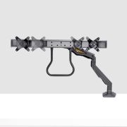 Image de StarTech.com Bras pour Double Moniteur avec Barre Transversale, Écrans Jusqu'à 27", VESA 75x75/100x100, Max 15kg, Pince en C, Entièrement Articulé, Ressort Mécanique, ... (H2M1AS2-MONITOR-ARM)